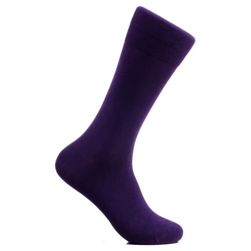 Men_s dress socks _ Deep purple solid socks_Egyptian cotton